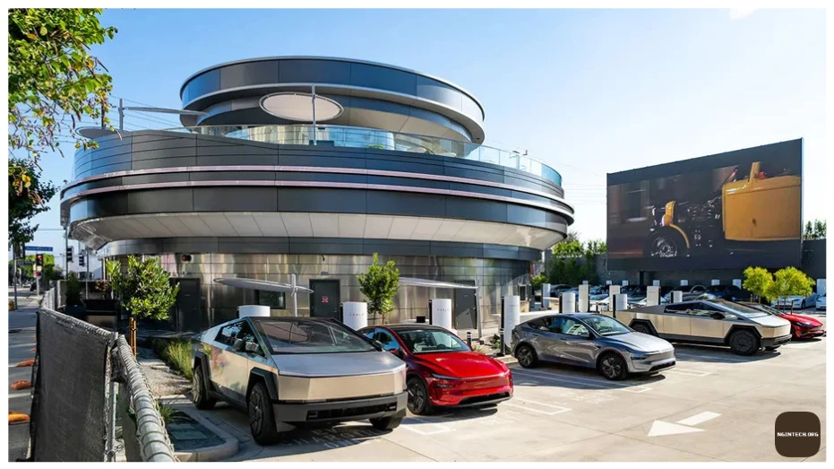 Tesla Diner Launches in Hollywood with EV Charging & Food